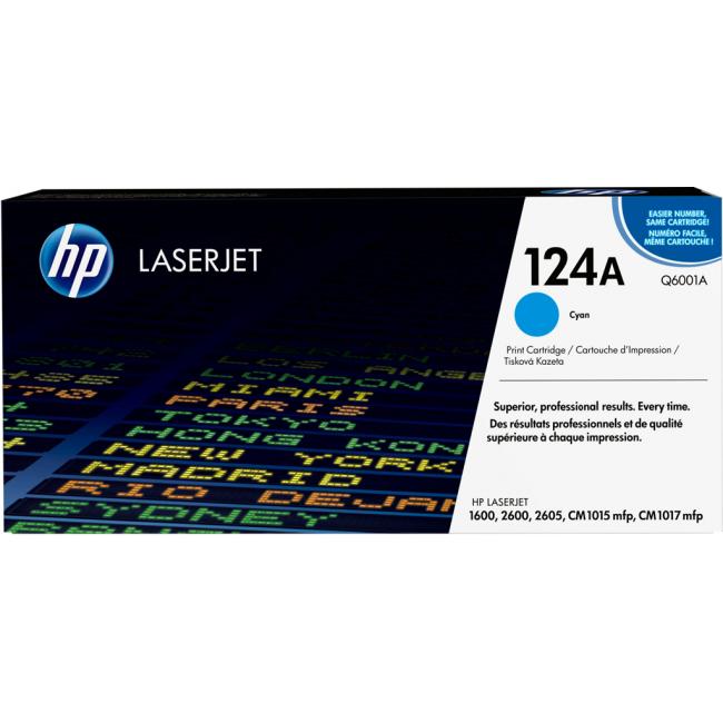 Toner HP Q6001A HP 124A Cyan (2.000 Seiten) für LaserJet 1600/2600/CM1015