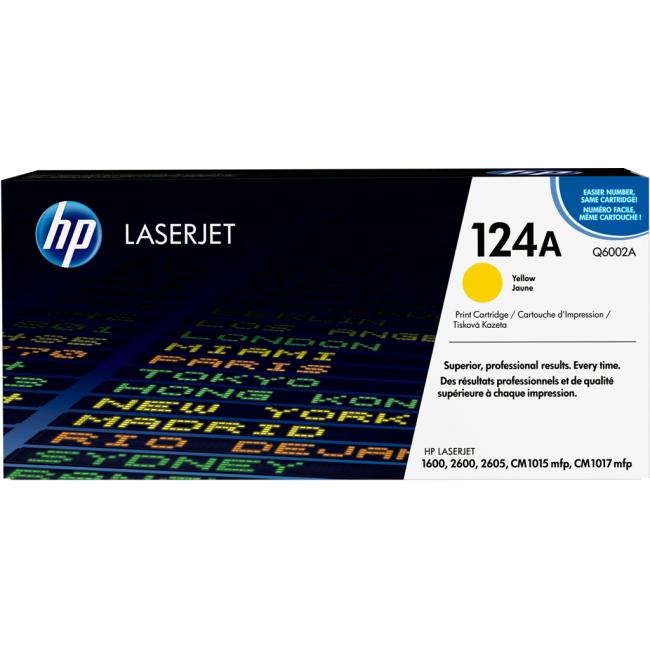 Toner HP Q6002A HP 124A gelb (2.000 Seiten) für LaserJet 1600/2600/CM1015