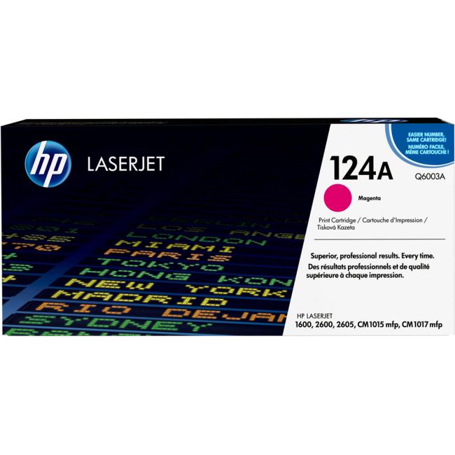 Toner HP Q6003A HP 124A Magenta (2.000 Seiten) für LaserJet 1600/2600/CM1015