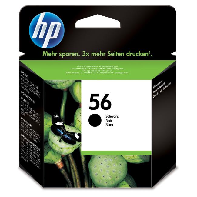 HP C6656AE HP 56 schwarze Tintenpatrone (520 Seiten) für Deskjet 5550/5551/5552