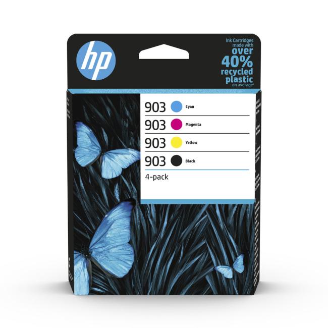 [HP673000] HP 903 CMYK Original Tintenpatrone, 4er-Pack, Ersatz für 3HZ51AE