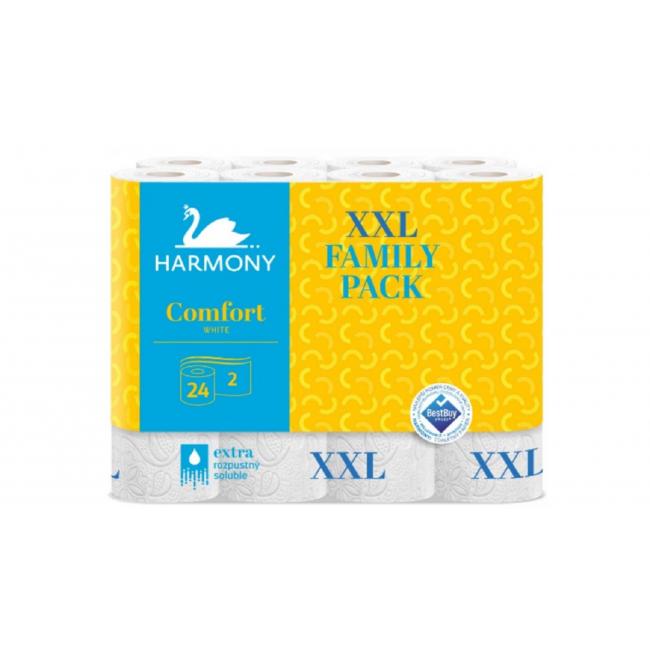 [HY000447] Toilettenpapier 2-lagig Harmony Comfort weiß recycelt 24 Stück