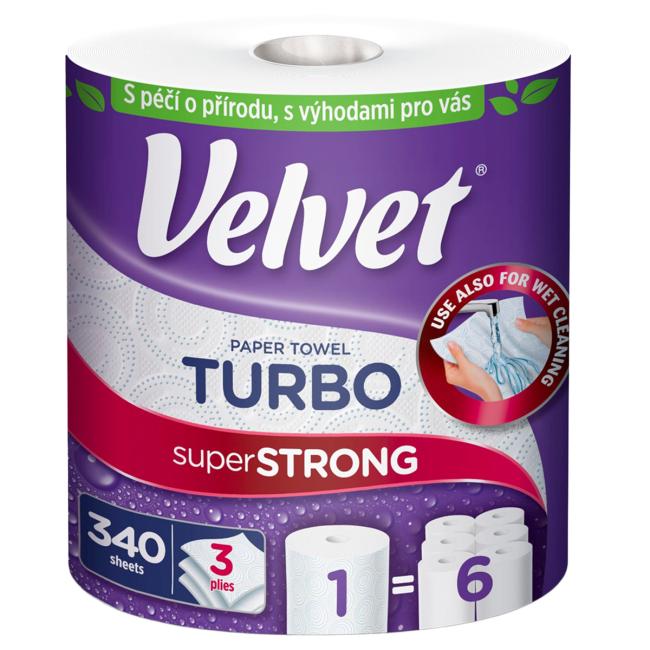 [HY002730] Küchenhandtücher 3-lagig VELVET Turbo 1 Stück, 76 m