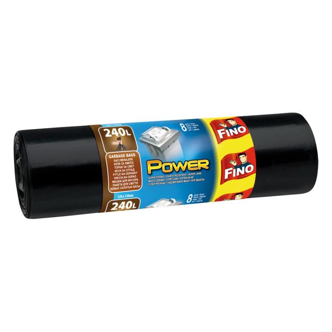 FINO Power 240 l, 45 mic., 120 x 150 cm, schwarz (8 Stück)