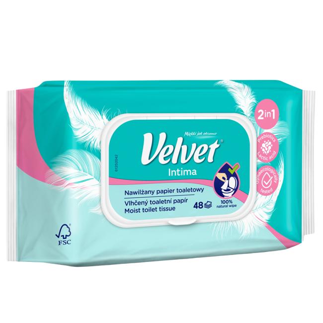 Feuchtes Toilettenpapier VELVET Intima 48 Stück