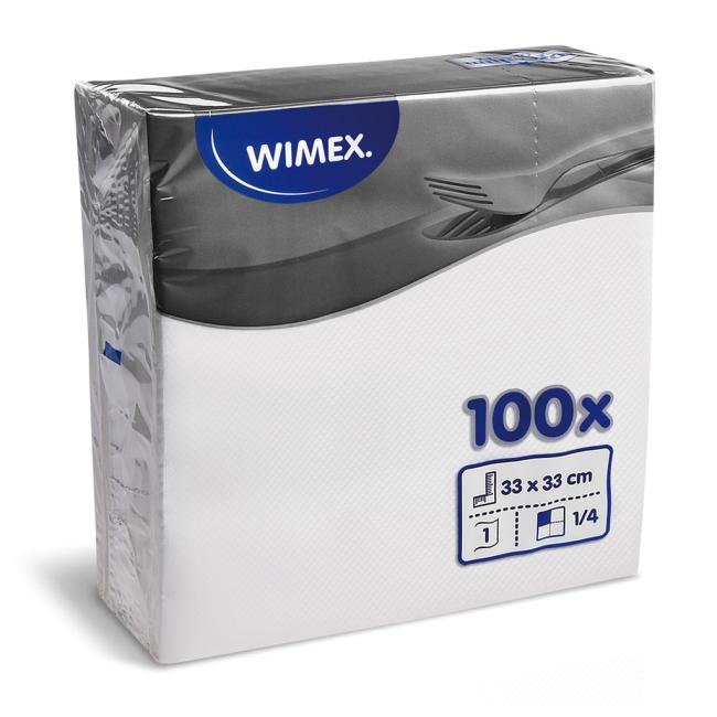 Papierservietten, 1-lagig, 33 x 33 cm, weiß (100 Stück)