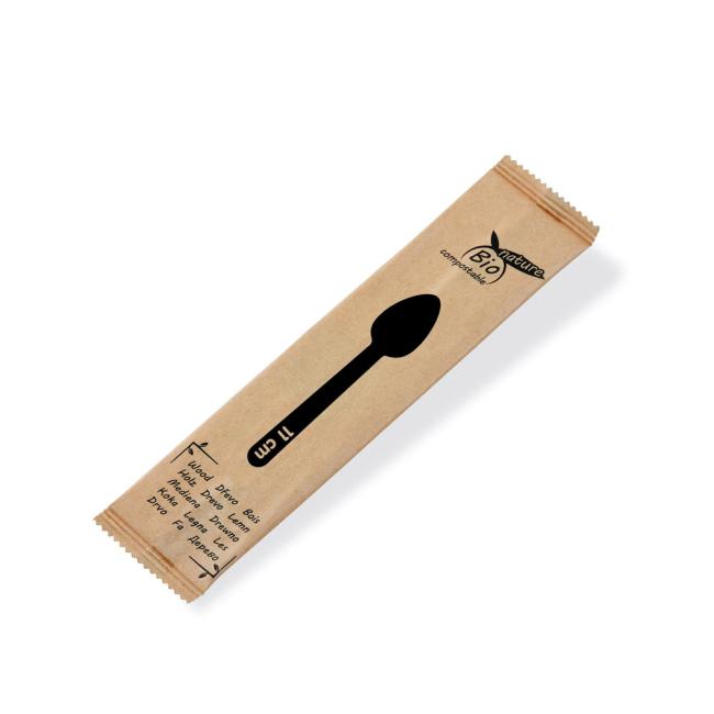 [HY040023] Holzlöffel 11 cm, einzeln verpackt (100 Stück)