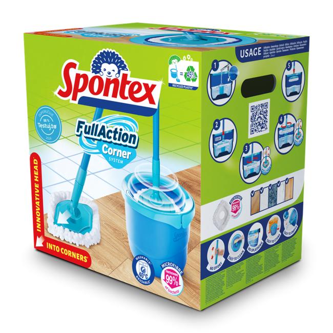 Spontex Full Action Corner System Wischmopp-Set