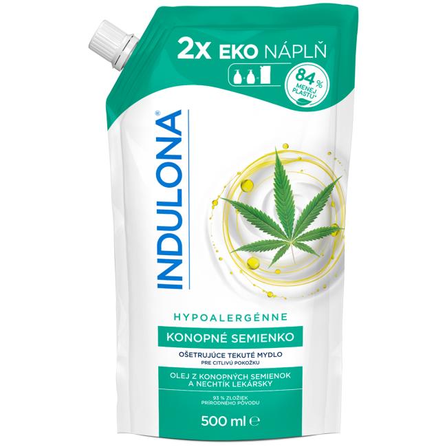 [HY053792] Indulona Flüssigseife Nachfüllpackung 500 ml Hanfsamen