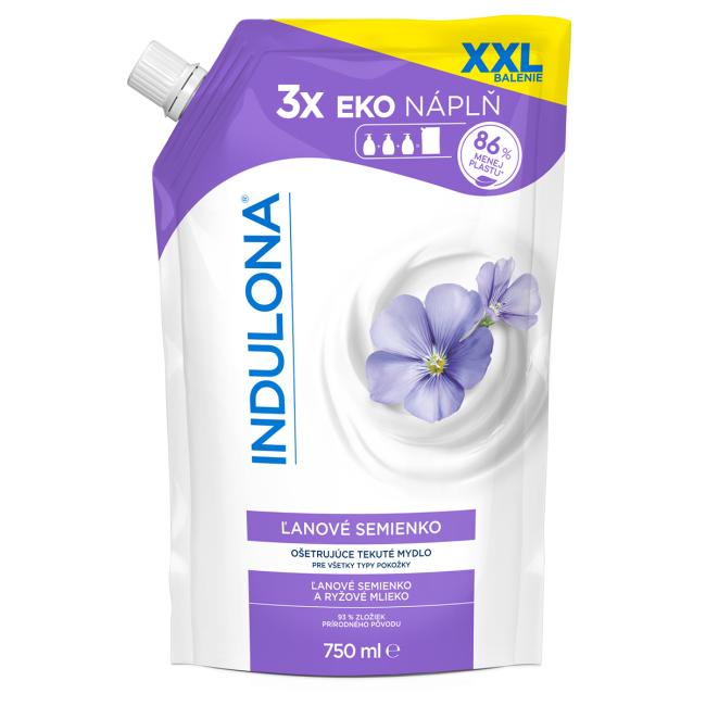Indulona Flüssigseife Nachfüllpackung 750 ml Leinsamen