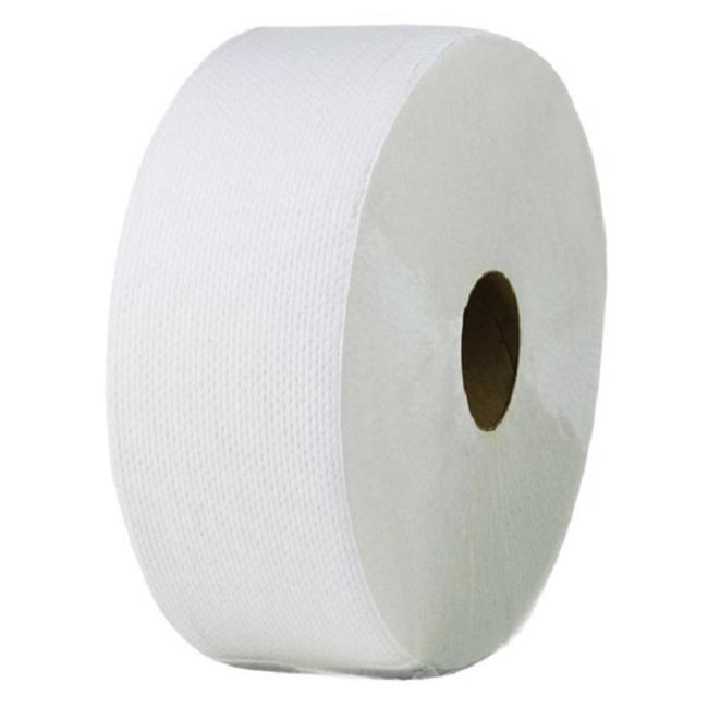 [HY059001] Toilettenpapier, 2-lagig, weich, Jumbo, 28 cm, weiß, Zellulose, Rolle 250 m