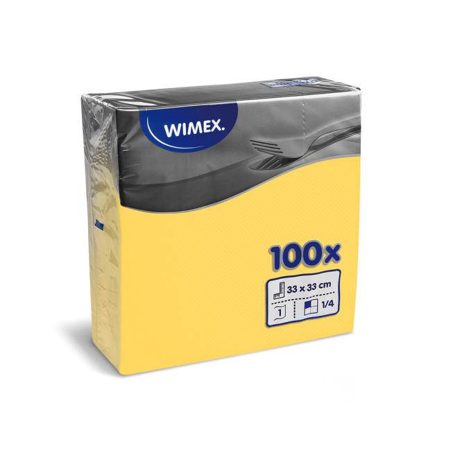 [HY070505] Papierservietten 1-lagig GASTRO 33 x 33cm gelb (100 Stück)