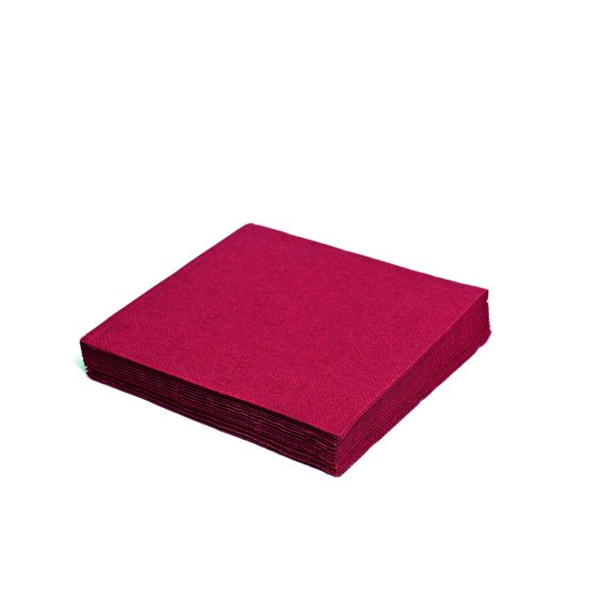 [HY070708] Servietten, 3-lagig, 33 x 33 cm, bordeauxrot, (20 Stück)