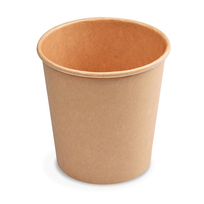 [HY076420] Braune Kraftpapierbecher Ø 73 mm 200 ml (50 Stück)