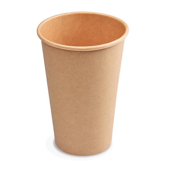 [HY076433] Braune Kraftpapierbecher Ø 80 mm 330 ml (50 Stück)