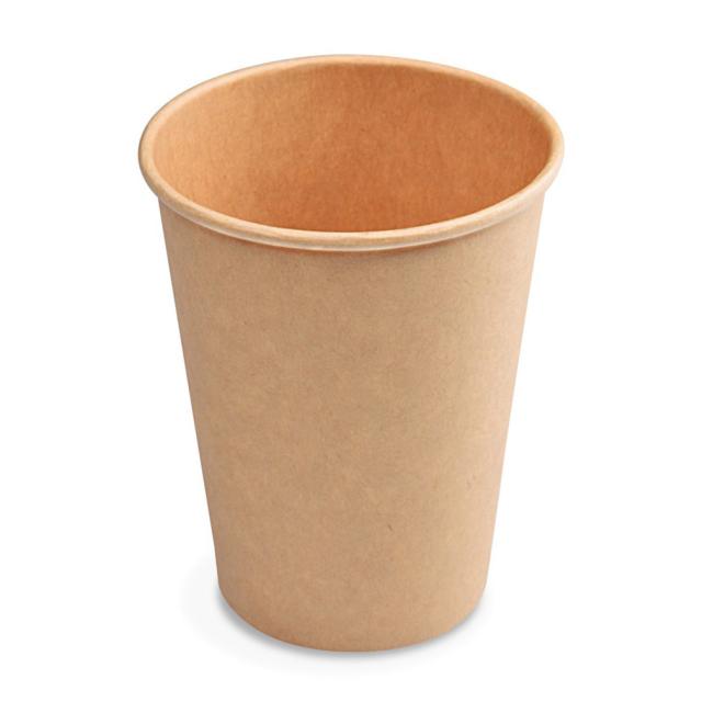 [HY076442] Braune Kraftpapierbecher Ø 90 mm 420 ml (50 Stück)