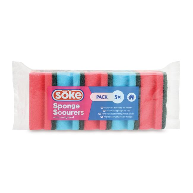 [HY083792] Söke-förmiger Spülschwamm, 5 Stück