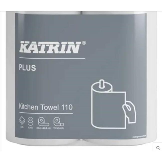 Küchentücher 2-lagig KATRIN, Rolle 24 m (2 Stück)