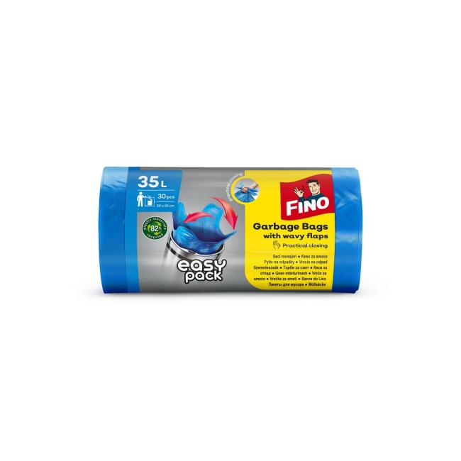 [HY093116] FINO Easy Pack 35-Liter-Spannbeutel, 15 Mikrometer, 50 x 55 cm, blau (30 Stück)