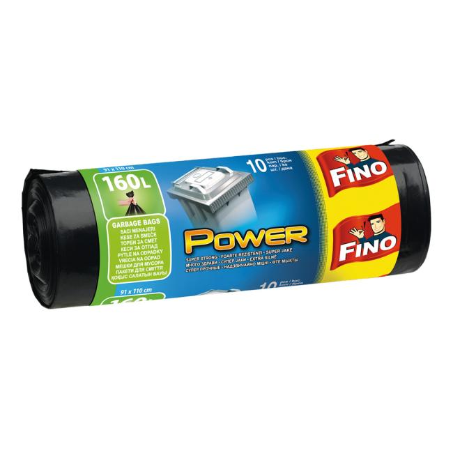 FINO Power 160 l Spannbeutel, 45 µm, 91 x 110 cm, schwarz (10 Stück)