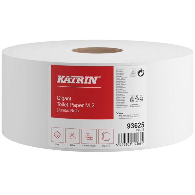Toilettenpapier 2-lagig KATRIN Classic Gigant M 23 cm, Rolle 300 m