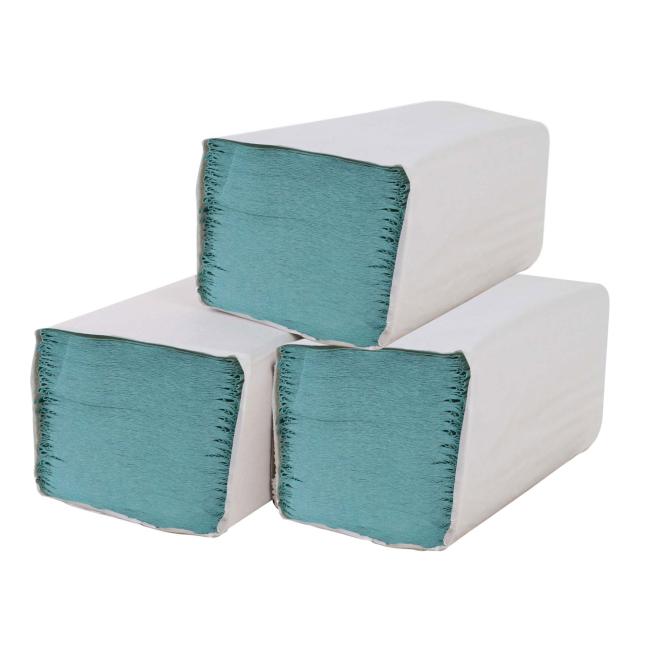 [HY115902] Papierhandtücher gefaltet ZZ 1-lagig grün recycelt Papernet (20er-Packung)