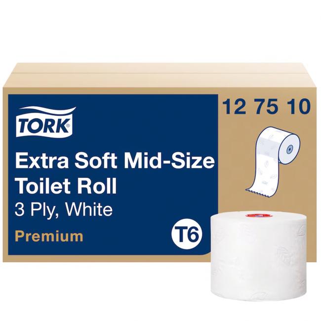[HY127510] TORK Premium Extra Soft Toilettenpapier, 3-lagig, 70 m, weiß, T6, 27 Stück