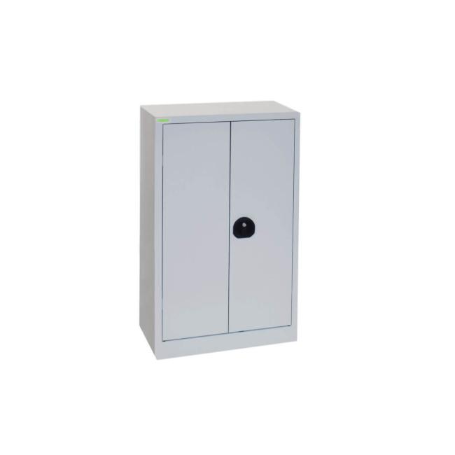 Büroschrank, 2 Einlegeböden, geschweißt, H 100 x B 60 x T 42 cm, Farbe RAL 7035 Hellgrau