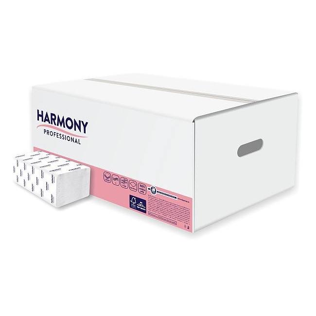 [HY134416] Harmony V-Falz 2-lagige Papierhandtücher, Zellulose, weiß (20 Packungen)