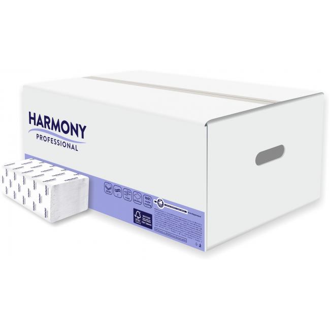 [HY141900] Papierhandtücher gefaltet ZZ 2-lagig HARMONY recycelt weiß (20 Packungen)
