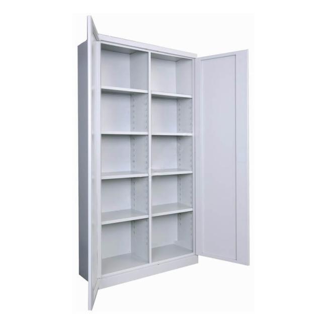 [AA000149] Büro-Dokumentenschrank, 8 Ablagen, H 192 x B 100 x T 38 cm, Farbe RAL 7035 Grau