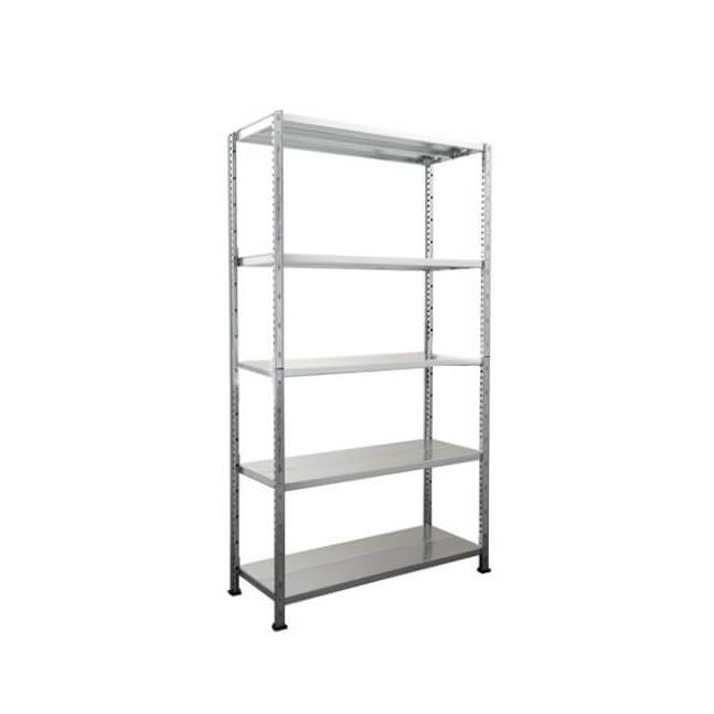 [AA000150] Regalsystem mit 5 Metallböden, Basismodul, B 106 x T 43 x H 200 cm