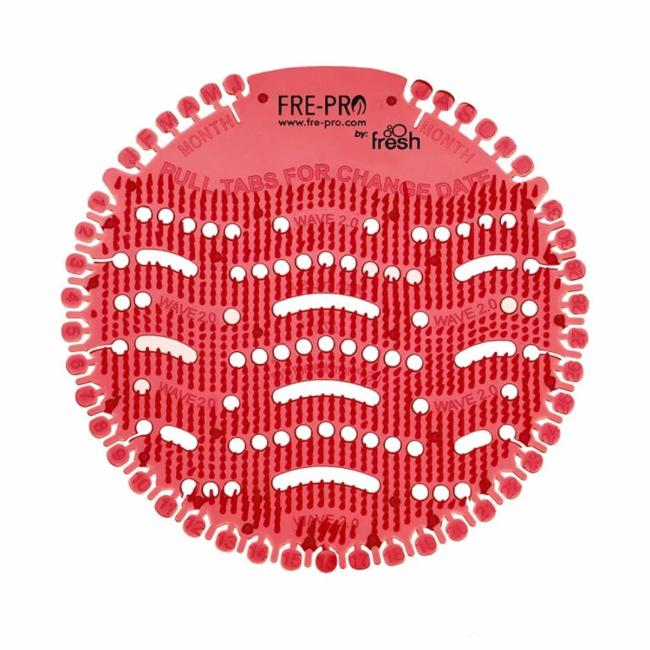 Urinalsieb Fre-Pro Wave 2 – Kiwi-Grapefruit (rot), 2 Stück