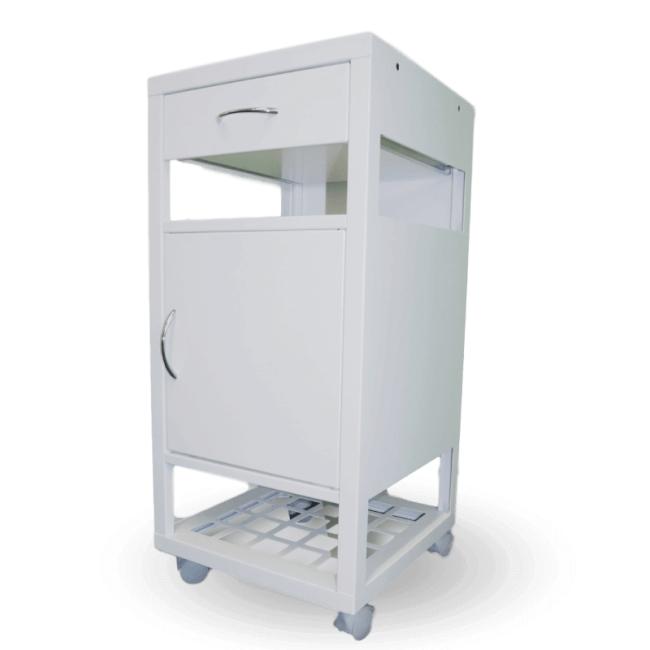 [AA000300] Krankenhaus-Nachttisch, H 86 x B 40 x T 40 cm, RAL 9010 Weiß
