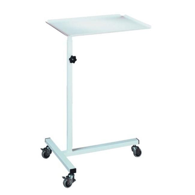 [AA000302] Mobiler Instrumententisch für Krankenhäuser, H 92–138 x B 40 x T 60 cm, RAL 9010 Weiß