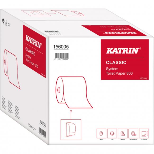 Toilettenpapier 2-lagig KATRIN Classic System 800 36 Stück