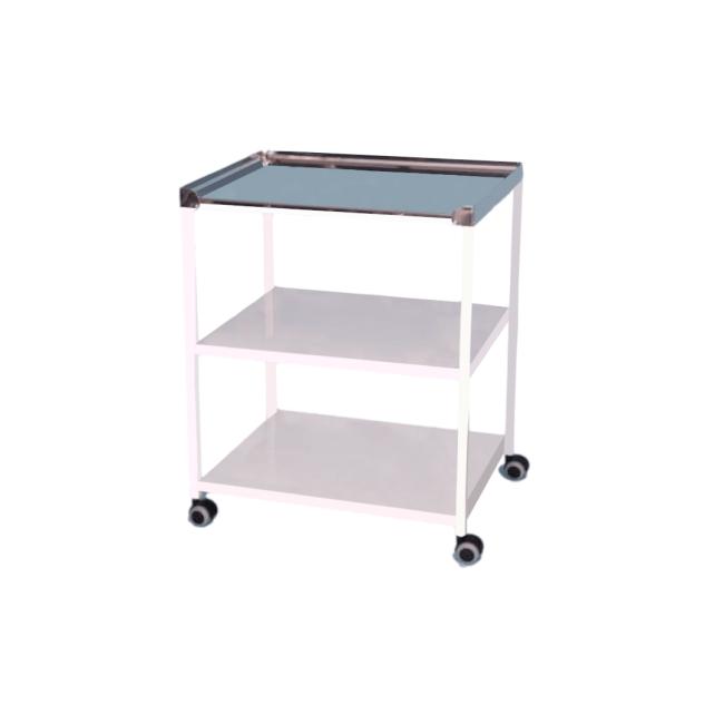 Mobiler Krankenhaus-Regaltisch, H 80,5 x B 65 x T 46 cm, RAL 9003 Weiß