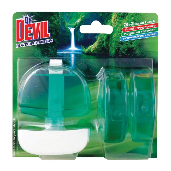 [HY158542] Dr. Devil Hänge-WC-Gel 3 x 55 ml - Natur Fresh
