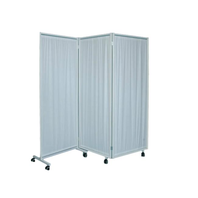 [AA000305] Mobiler Bildschirm, 3-teilig, H. 178 x B. 192 cm, weiß