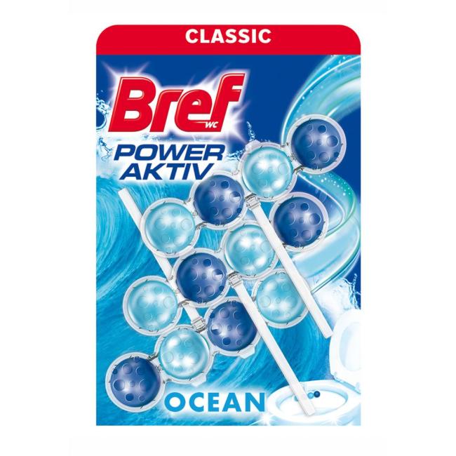 [HY179440] Bref Power Aktiv WC-Hängeblock massiv 3 x 50 g Ocean