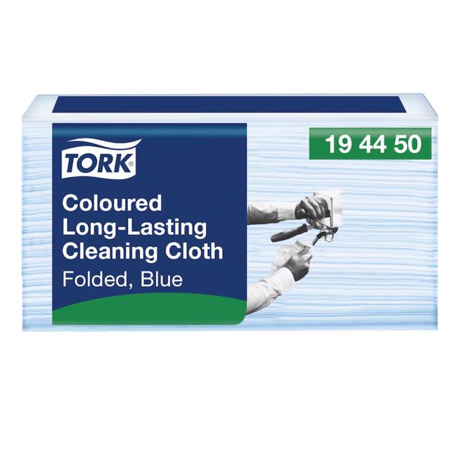 [HY194450] Reinigungstuch, 1-lagig. TORK Langlebig blau W8, 40 Stück.
