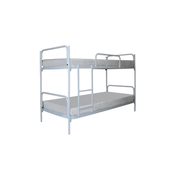 Klappbares Metallbett, Etagenbett, H 150 x B 216 x T 95 cm, Grau RAL 7035