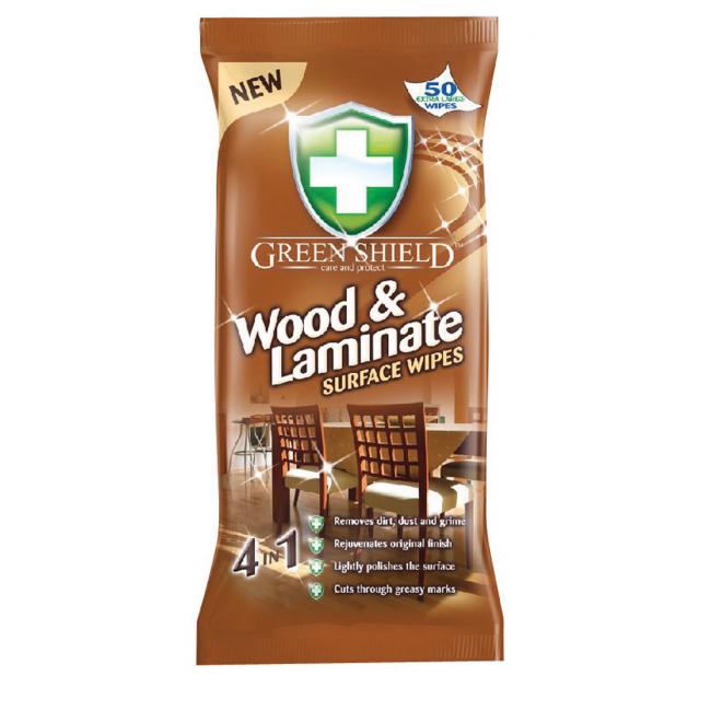 Green Shield Holz-/Laminat-Reinigungstücher, 50 Stück