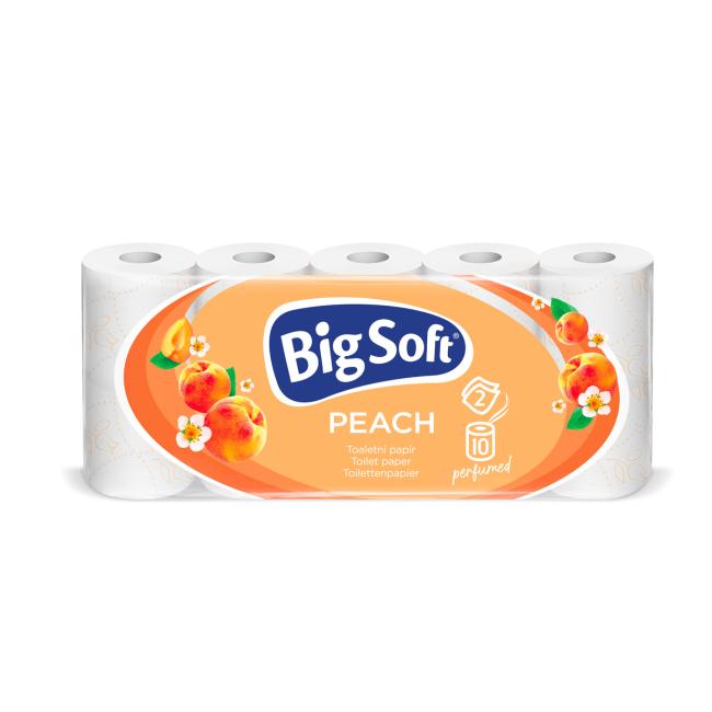 [HY232557] Toilettenpapier, 2-lagig, groß, weich, Pfirsichfarben, 10 Stück, 22 m