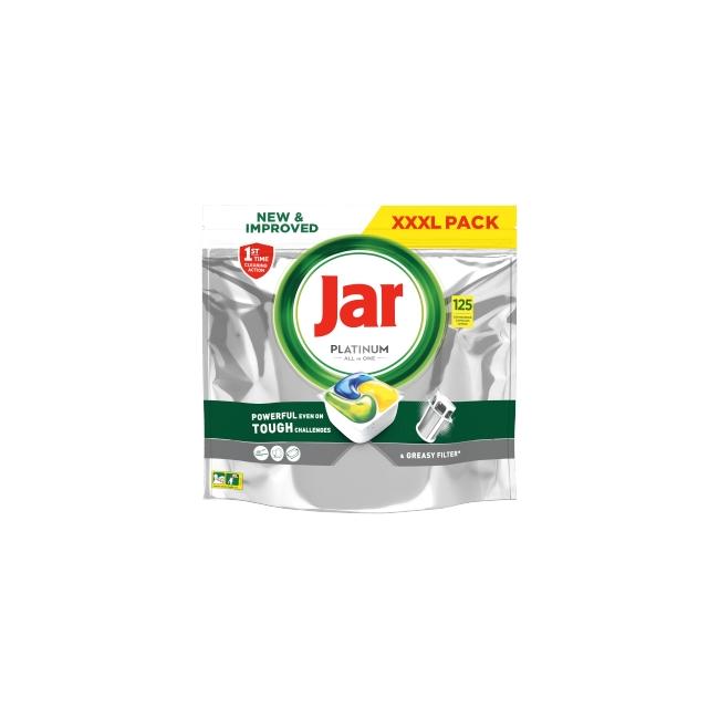 JAR Platinum All-in-One Zitronen-Geschirrspültabs, 125 Stück