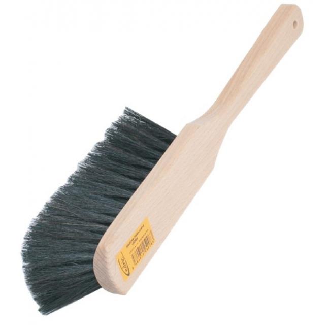 Unpolierter Holzbesen mit Naturborsten (Rosshaar)