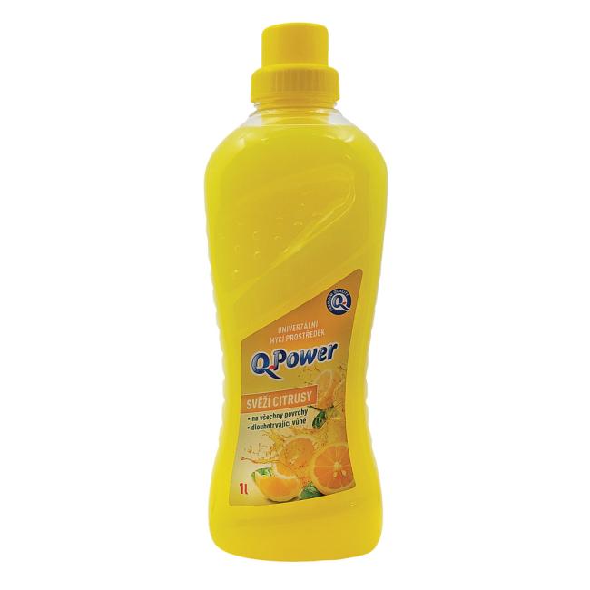 Q-Power UNI Boden- und Oberflächenreiniger 1 l – Frische Zitrusnote