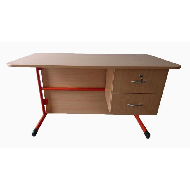 [AB300080] Lehrertisch mit 1 Schublade, rot