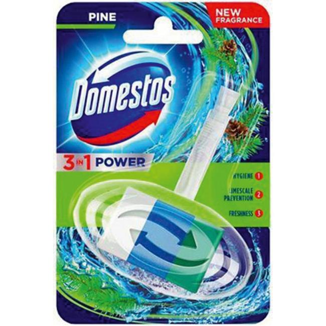 Domestos 3-in-1 WC-Block, wandmontiert, massiv, Kiefer 35 g