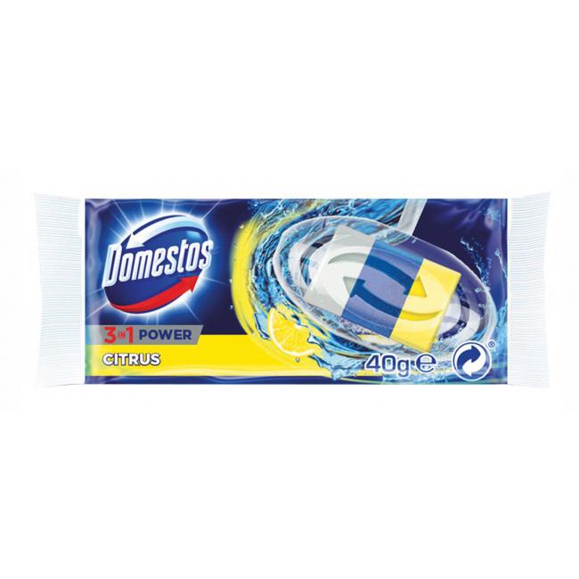 [HY350003] Domestos 3-in-1 WC-Stein Ersatz, fest, Zitrusduft, 35 g